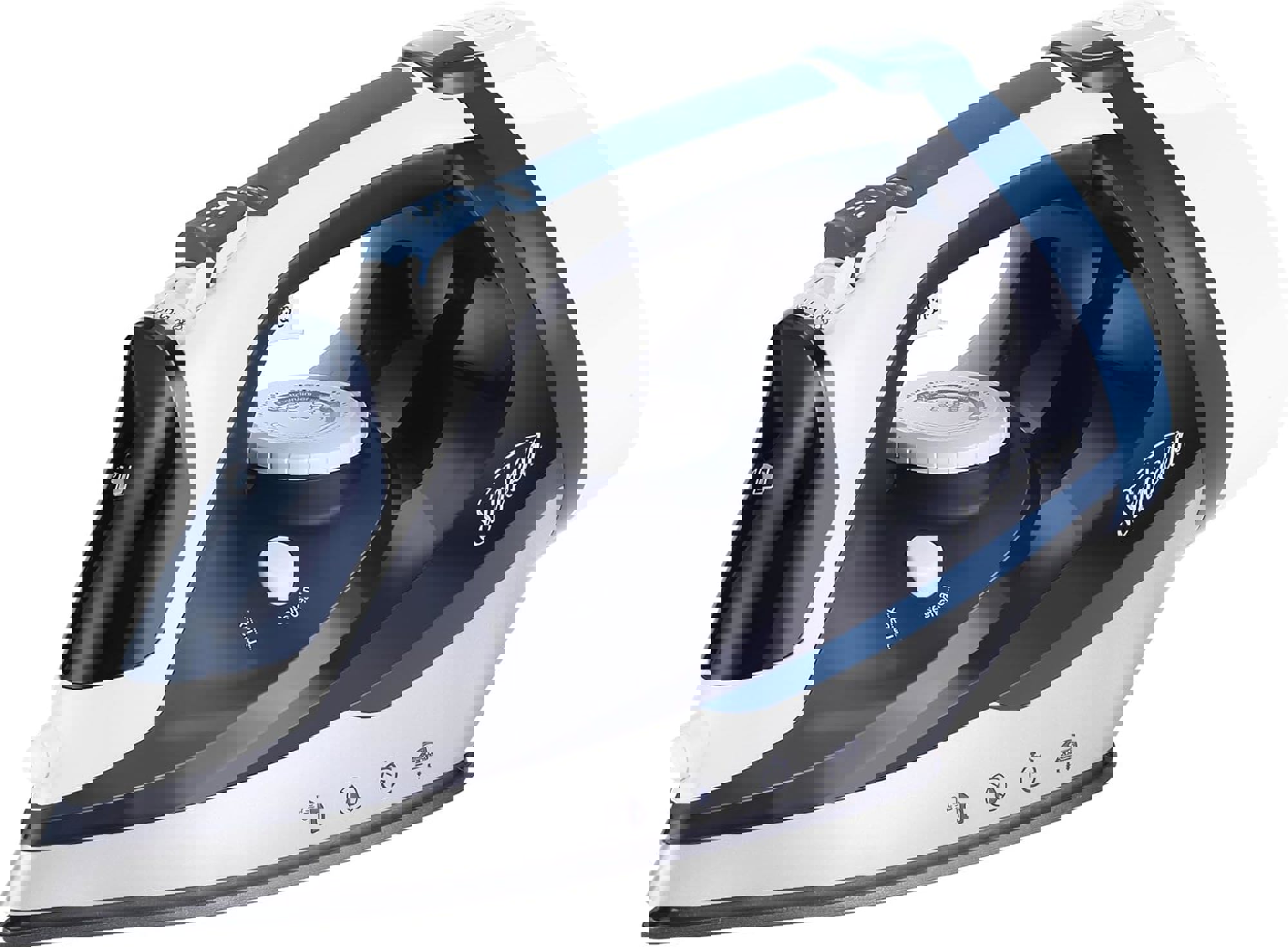 Sunbeam 1700W Steam Iron, 8' Retractable Cord, Variable Temperature Select, NonStick Soleplate